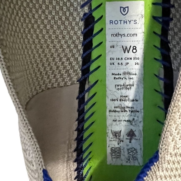 Rothy’s Loafer linen Double Stitch, Size 8W - Picture 9 of 10